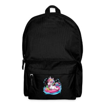 Niedliches Einhorn genießt Eiscreme-Spaß - Rucksack - Schwarz - Vorne