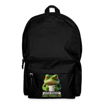 Good morning? Very Thin Ice Frog Frog Funnier - Backpack - black - Front