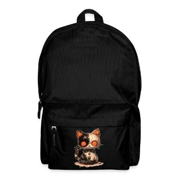 Kawaii Goth Cat Doll Gothic Puppe Katze Geschenk - Rucksack - Schwarz - Vorne