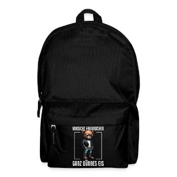 très mince crème glacée ami drôle ours en peluche - Sac à dos - noir - Devant
