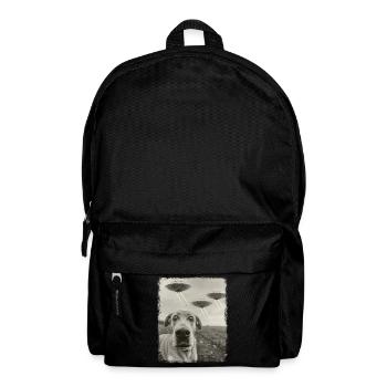 Labrador Dog UFO Alien Alien Selfie - Backpack - black - Front