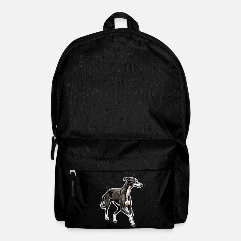 Windhund Silhouette Elegante Kontur - Rucksack - Schwarz
