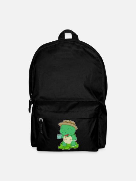 Schildkröte Kaffee Tasse - Rucksack - Schwarz