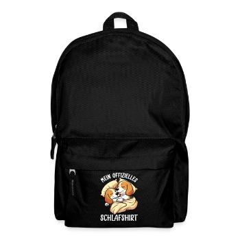 Offizielles Schlafshirt Lustiger Beagle Hund - Rucksack - Schwarz - Vorne