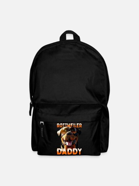 Rottweiler Daddy Papa Vater Vatertag Dad Hunde - Rucksack - Schwarz
