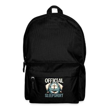 Offizielles Schlafshirt Lustiger Hai Pyjama - Rucksack - Schwarz - Vorne