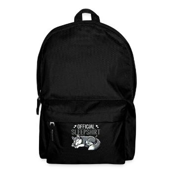 Official Sleeping Shirt She-Wolf Funny Wolf - Backpack - black - Front