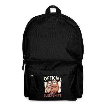 Offizielles Schlafshirt Lustiges Faultier Pyjama - Rucksack - Schwarz - Vorne
