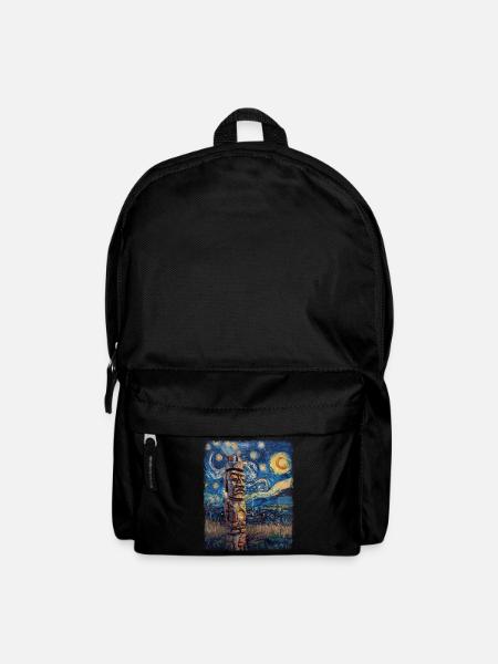 Tiki Luau Hawaiian Hawaii Tiki Maske Sternennacht - Rucksack - Schwarz