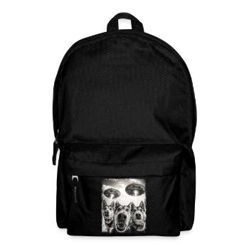Mushing Sled Dog Sledding UFO Alien Extraterrestri - Rucksack - Schwarz - Vorne