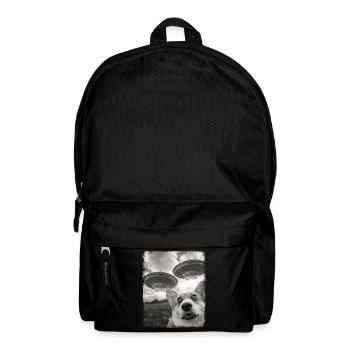 Pembroke Corgi Dog UFO Alien Alien Selfi - Backpack - black - Front