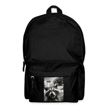 raccoon possum street cat UFO alien alien - Backpack - black - Front
