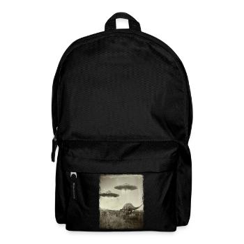 Stegosaurus Dinosaurier UFO Alien Außerirdischer S - Rucksack - Schwarz - Vorne