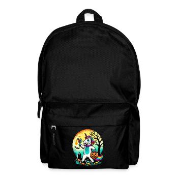 Funny Zombie Unicorn Loves Candy - Backpack - black - Front