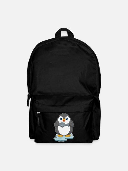 Pinguin Fisch - Rucksack - Schwarz