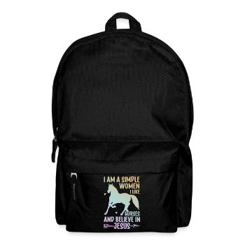 Jesus and Horses Riding Riding - Backpack - black - Front