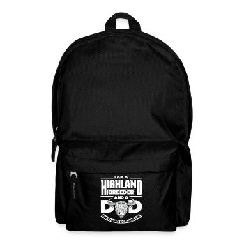 Ich Bin Highland Züchter Und Papa - Rucksack - Schwarz - Vorne