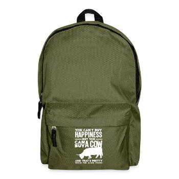 Du Kannst Kein Glück Kaufen Aber Eine HochlandKuh - Rucksack - Olivgrün - Vorne