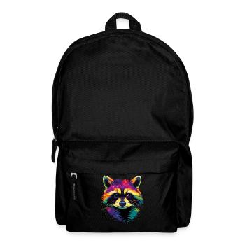raton laveur Popart Coloré Arc-en-ciel Raton laveur Raton laveur - Sac à dos - noir - Devant