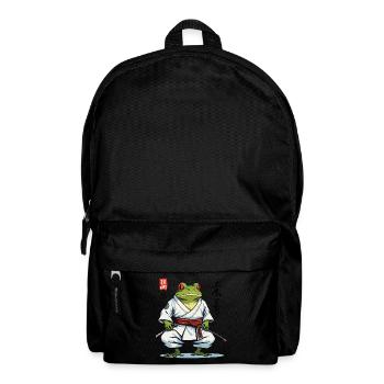 Samurai Frosch Vintage Ukiyo-e Stil Aesthetic - Rucksack - Schwarz - Vorne