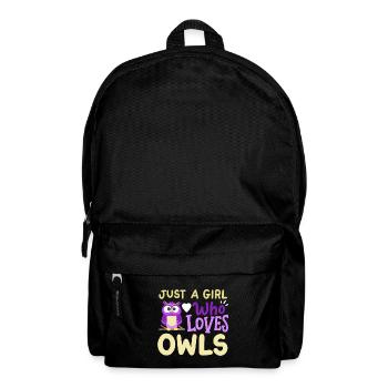Eulen Eulenliebhaber - Rucksack - Schwarz - Vorne