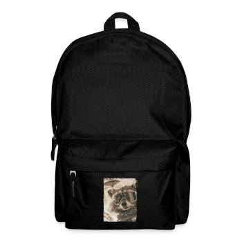 OVNI rétro vintage étrange Alien Ski raton laveur - Sac à dos - noir - Devant