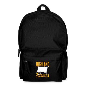 Highland Farmer Schottische Hochlandkuh - Rucksack - Schwarz - Vorne