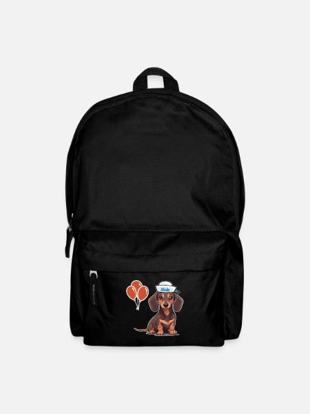 Dackel Matrose Geburtstag Geburtstagsgeschenk Hund - Rucksack - Schwarz