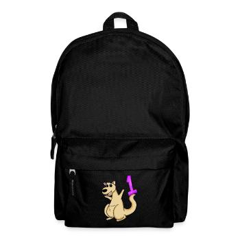 1 Jahr alt - Einschulung - Känguru Motiv - Zahl 1 - Rucksack - Schwarz - Vorne