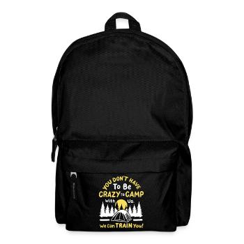 Camping Zeltlager Camper - Rucksack - Schwarz - Vorne