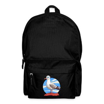 Möwe maritim Matrose - Rucksack - Schwarz - Vorne