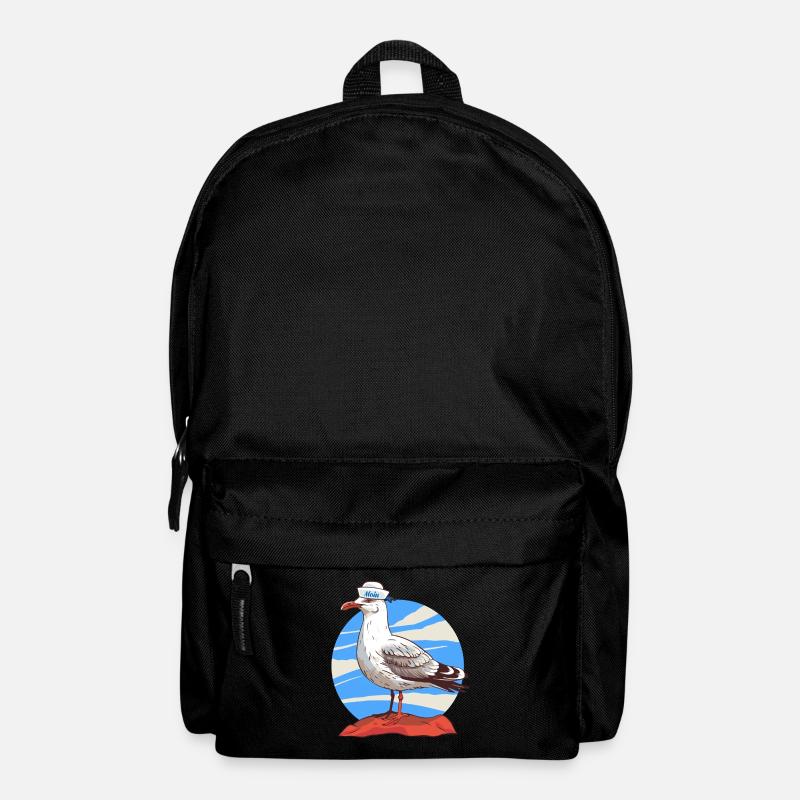 Möwe maritim Matrose - Rucksack - Schwarz