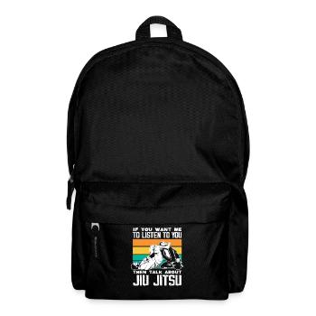 Si tu veux que j'écoute, parle de Jiu - Sac à dos - noir - Devant