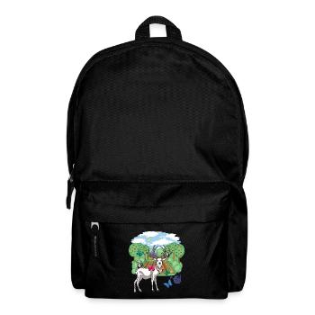 Rothirsch Wild Rehbock Schmetterlinge Natur Garten - Rucksack - Schwarz - Vorne