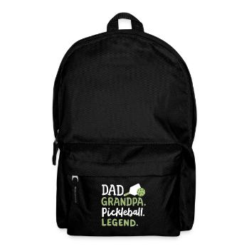 Pickleball-Spieler Papa Opa - Rucksack - Schwarz - Vorne