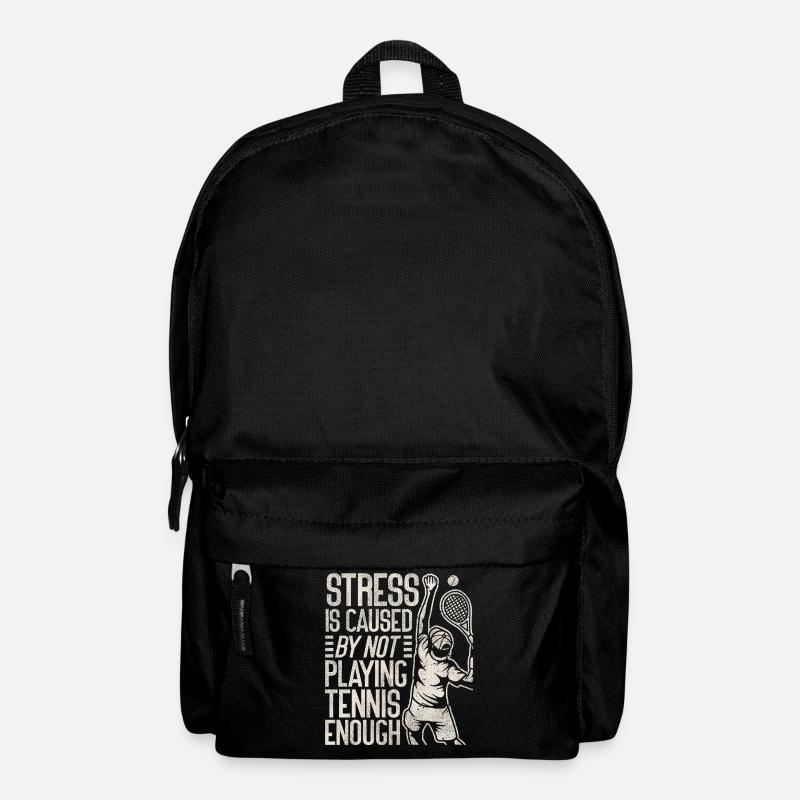 Funny Tennis Player Racket Stress - Rucksack - Schwarz