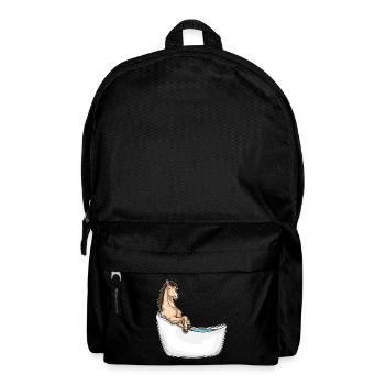 Pferd Baden Badewanne - Rucksack - Schwarz - Vorne
