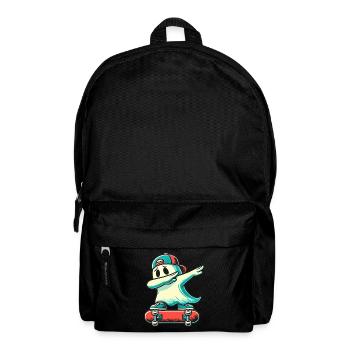 Skateboarding Dabbing Ghost Funny Halloween - Backpack - black - Front
