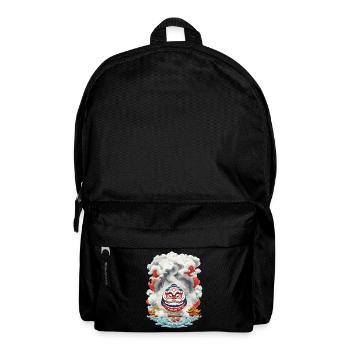 Japanischer Daruma Ästhetik Yokai Vintage - Rucksack - Schwarz - Vorne