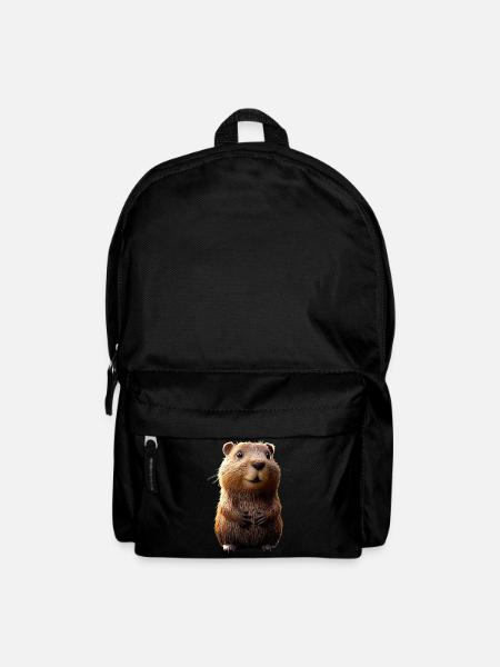 Biber Motiv Biberflüsterer Nagetiere Süßer Biber - Rucksack - Schwarz