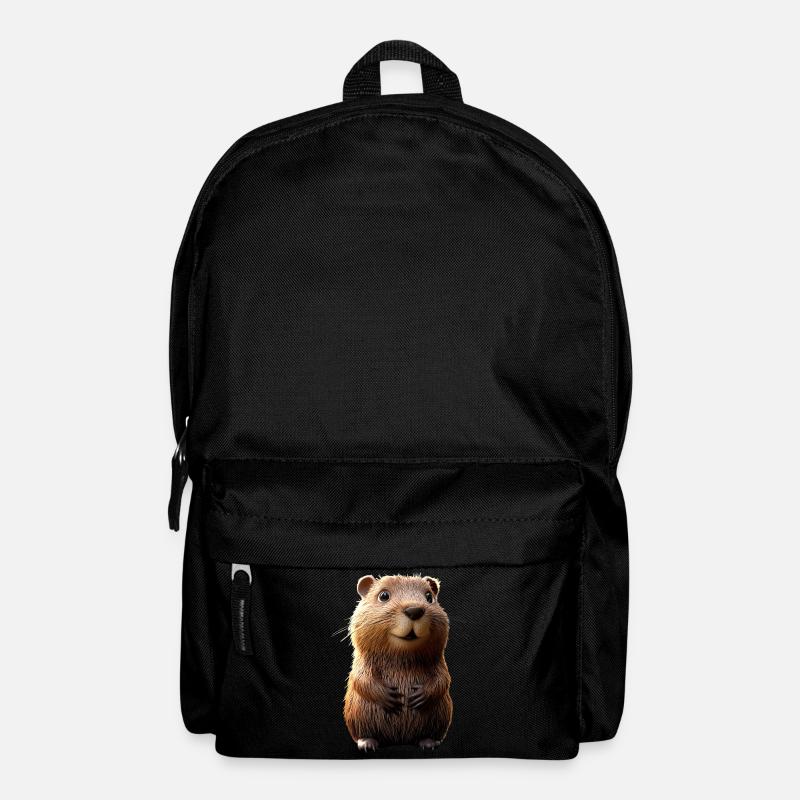 Biber Motiv Biberflüsterer Nagetiere Süßer Biber - Rucksack - Schwarz