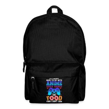 Anime, Jeux vidéo ou food, Manga, Otaku, Japonais - Sac à dos - noir - Devant