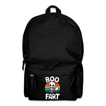 Furzendes Skelett – Lustiges Halloween - Rucksack - Schwarz - Vorne