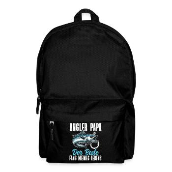 Angler Dad Fishing Rod Funny Father's Day Fisherman - Backpack - black - Front
