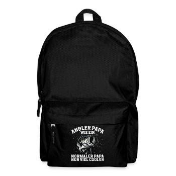 Angler Dad Fishing Rod Funny Father's Day Fisherman - Backpack - black - Front