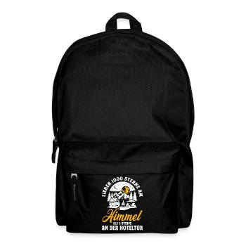 Camping Lieber 1000 Sterne am Himmel als 5 Sterne - Rucksack - Schwarz - Vorne