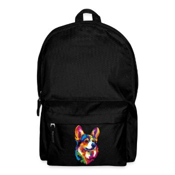 Corgi arc-en-ciel coloré Welsh Corgi Cardigan Corgi Corgi - Sac à dos - noir - Devant