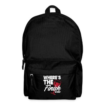 Wo Ist Der Zielwein? Weintrinker - Rucksack - Schwarz - Vorne