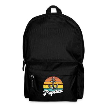 Papitän Funny Pun Capitaine Papa Ancre - Sac à dos - noir - Devant
