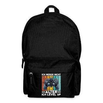Ich werde nicht älter ich level up Gaming Zocken - Rucksack - Schwarz - Vorne